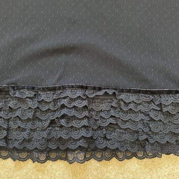 Guess Jeans Lace Tiered Ruffle Hem Mesh Skirt Sz S Stretchy Feminine Whimsigoth - Picture 3 of 7